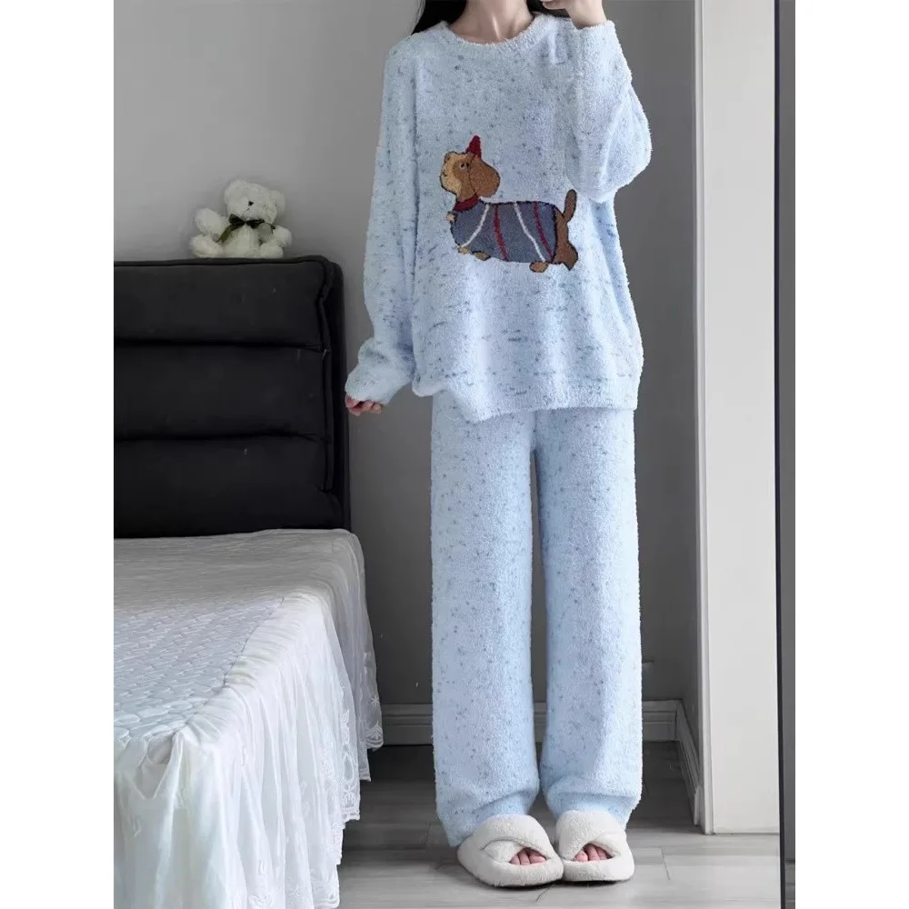 لطيف لينة الكلب الألماني نمط محبوك ثوب النوم الجولة الرقبة المرأة سترة الخريف الشتاء نمط جديد تنوعا طبطب Knitwea #4