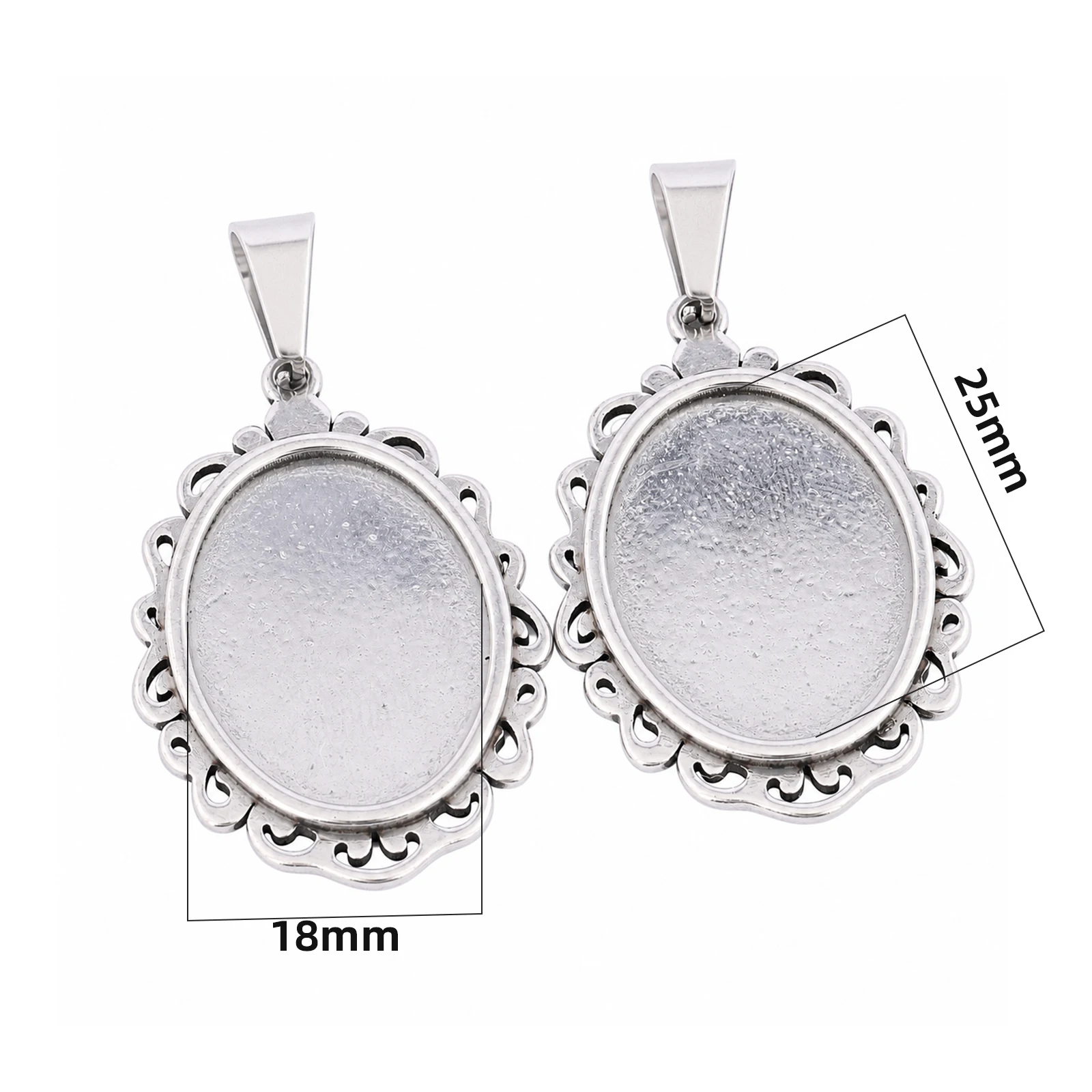 5pcs Stainless Steel Filigree - Jewelry Making Tray recension och pris