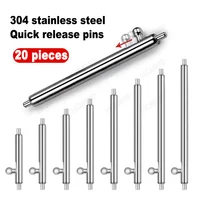 20 piezas correa de reloj pasador de resorte de liberación rápida barras de resorte de acero inoxidable 304 pasadores de enlace de correa para 12-24mm 18mm 20mm 22mm 1,5mm 1,8mm