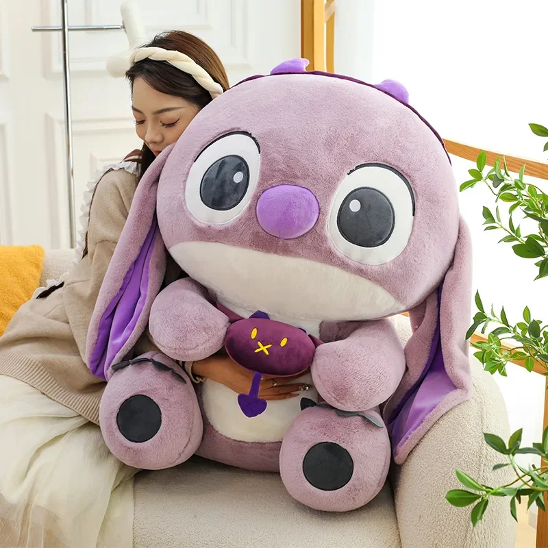 만화 릴로&스티치 거대 악마 봉제인형 귀여운 스티치 봉제인형 대형 애니메이션 베개 귀여운 선물 여자아이 생일 선물 장난감