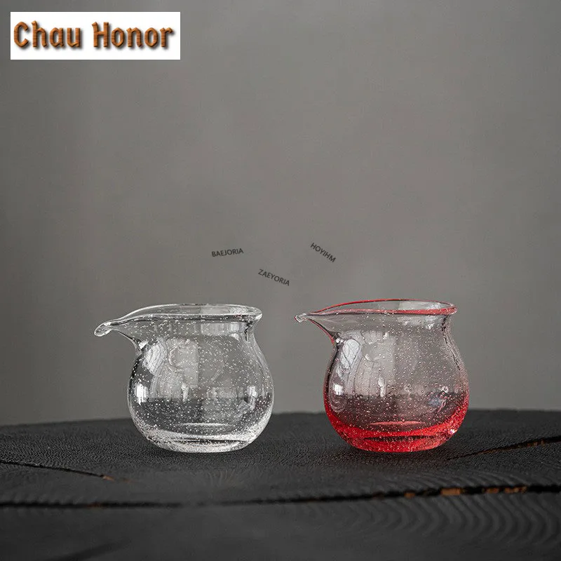 ZAEYORIA 200ml Japanese Bubble Heat-resistant Glass Tea Pitcher Tea Divider Cha Hai Dispenser Justice Cup Fair Mug Teaware Gift