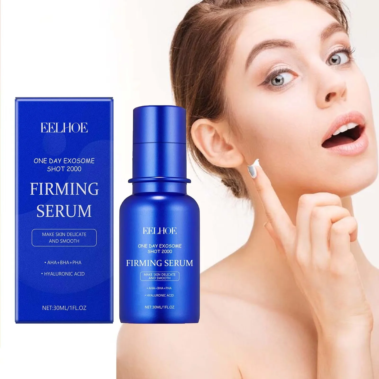 

EELHOE Firming Serum Lotion Pore Refining Moisture Balance Fluid, Hydrating Nourishing Velvet Skin Glowy Face Treatment Skincare