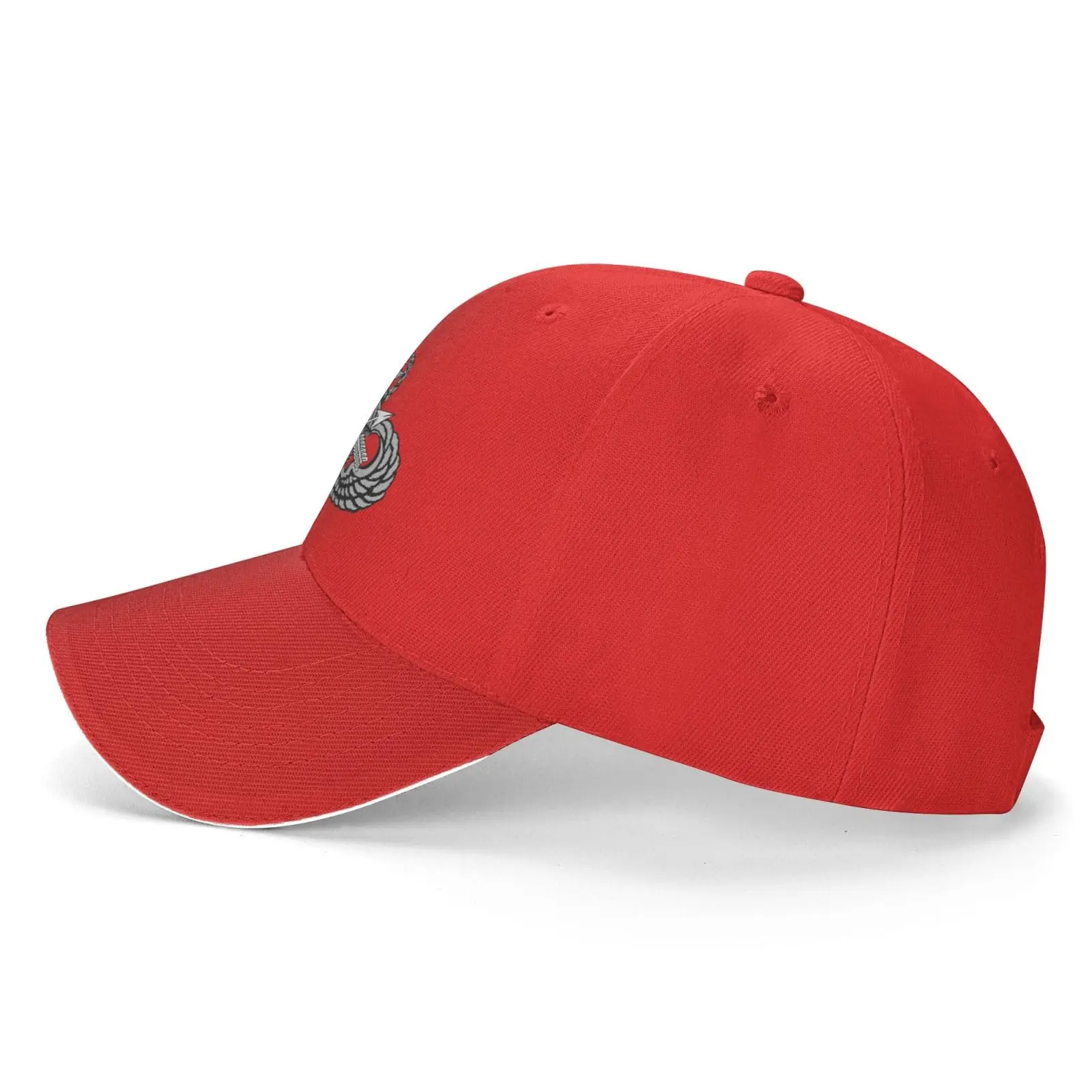 Casquette de Baseball Unisexe, Chapeau Décontracté Rouge, avec Insigne de Maître Parachutiste, des Forces Spéciales, Sandwich, pour Papa