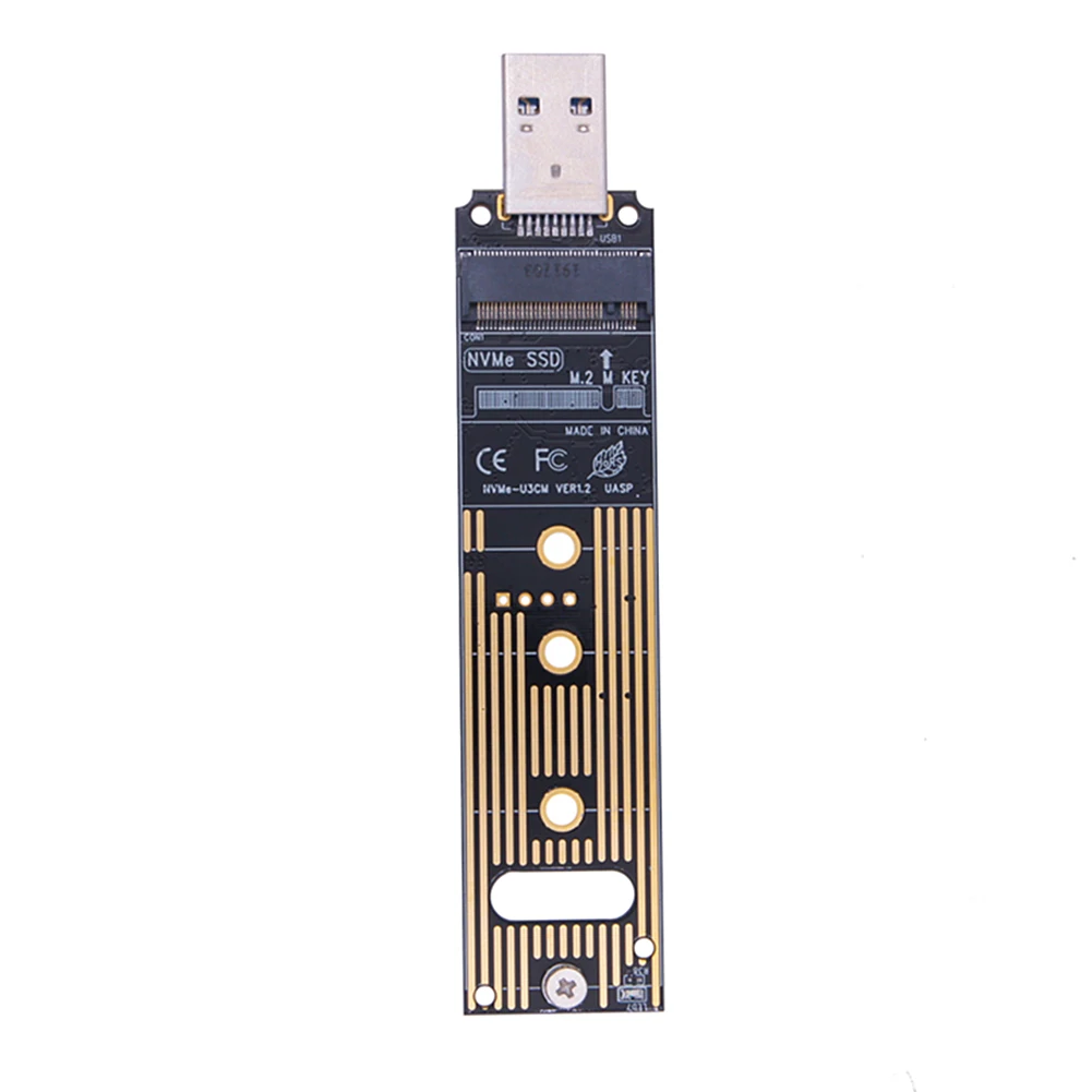 M.2 NVME إلى USB قارئ بطاقات 10Gpbs محول قارئ USB3.1 M.2 NVME إلى USB-A 3.0 بطاقة المحول الداخلي ل PCI-E/M.2 Nvme SSD