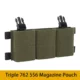 Bolsa táctica camuflaje Triple para cargadores de rifle, ajustable - Airsoft y militar