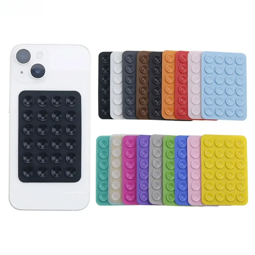 8cm Thickened Silicone Suction Cup 24 Square Suction Cups Mobile Phone Tablet Luggage Suction Cup Universal Charger Leather Case