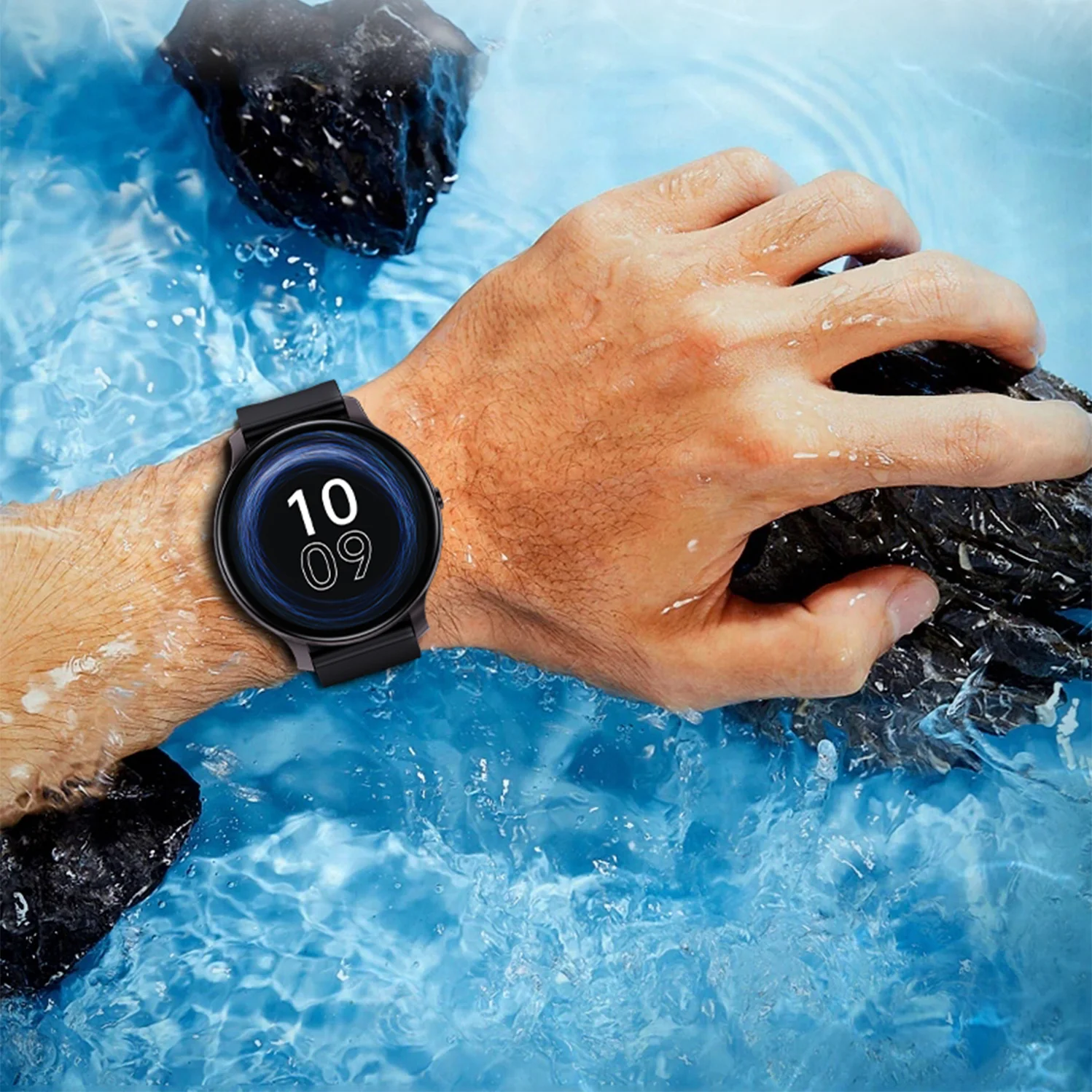 Smartwatch Full Touch Screen para Homens e Mulheres, Relógio de Fitness Esportivo, IP67 Impermeável, Bluetooth, Android, IOS