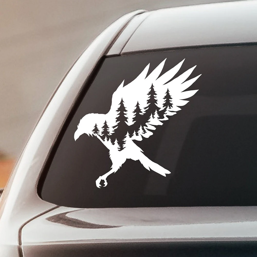 Raven Bird Vinyl Car Stickers And Decals Windows Bumper Decor Sticker Tunning Parts - view 2