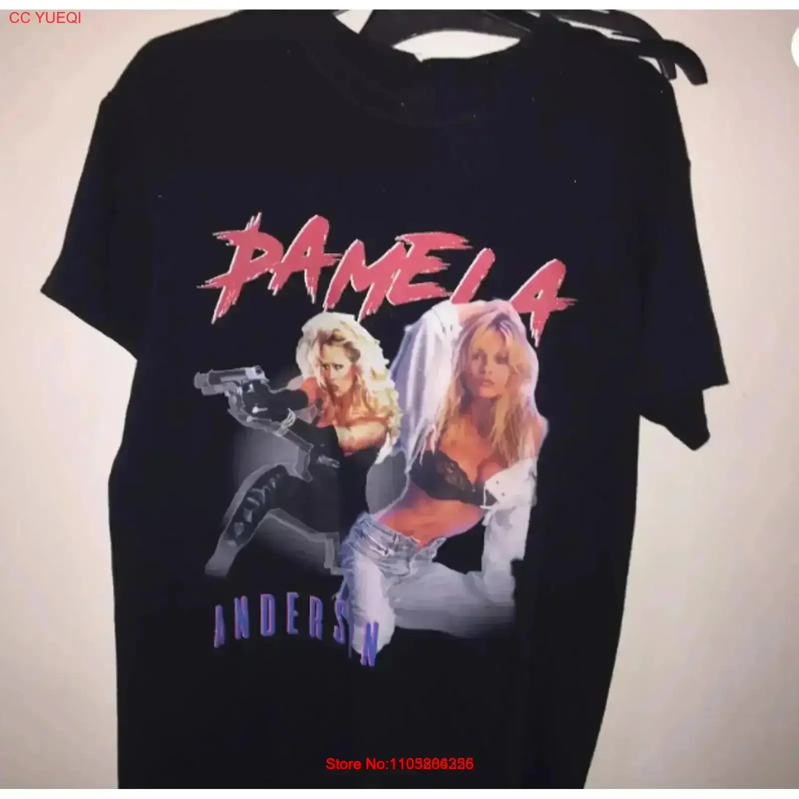 Pamela Anderson T shirt dad gift 1 sided mom vintage Washed Stylish streetwear Versatile Breathable Comfortable graphic homme