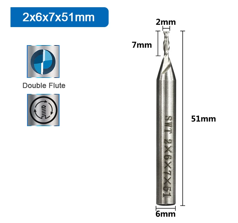 Xcan Schaft fräser Hoch geschwindigkeit stahl m2 Metalls ch neider 2 Nuten gerader Schaft CNC Fräser für Holz Aluminium Stahl 2-12mm