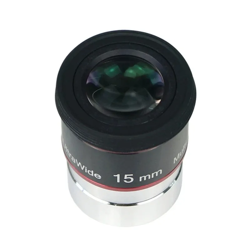 ملحقات التلسكوب الفلكي 1.25 بوصة 31.7 مم 68 درجة 15 مم عدسة متعددة الزوايا الواسعة للغاية
