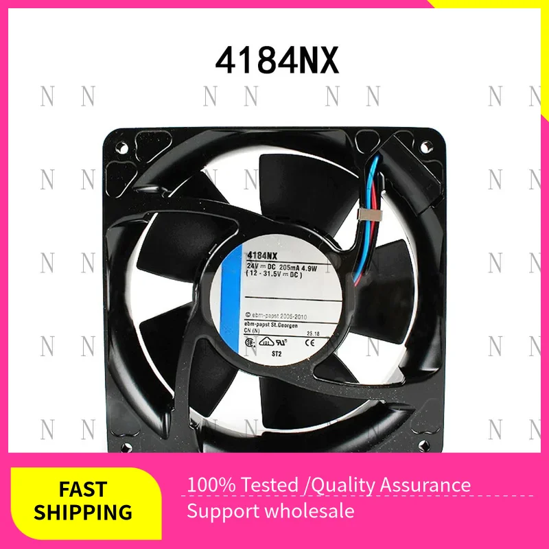 

YJJ FOR Ebmpaps Durable radiator 4184NX 120*120*38MM 205mA 24VDC high air volume fan