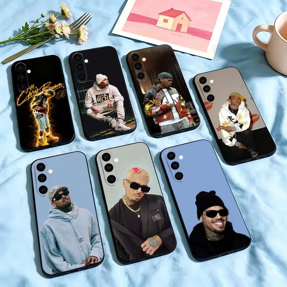 Rapper C-Chris Brown  Phone Case For Samsung Galaxy A73,A72,A71,A70,A53,A52,A51,Others Soft Black Cover