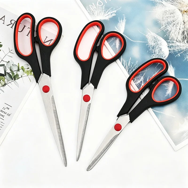 3-Piece Set Ultra-Sharp Stainless Steel Scissors Multi-Functional Office Scissors Comfortable Grip Design Hand Universal