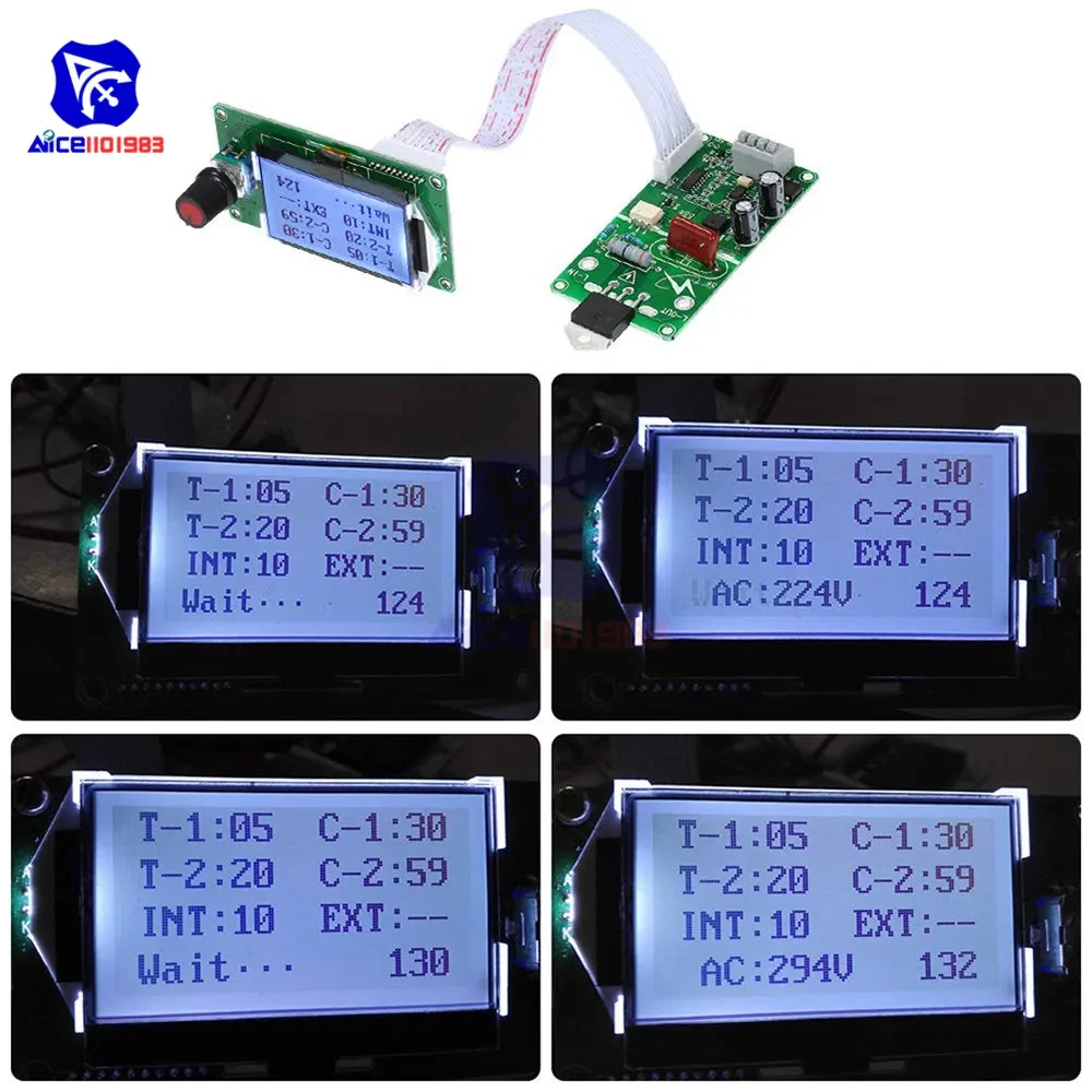 diymore 100A/40A Digital LCD Spot Welder Control Module Double Pulse Control Panel for Household Battery Welding Equipment