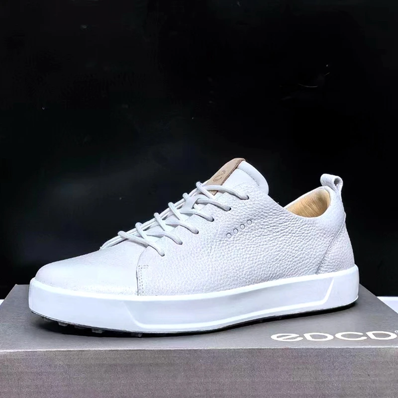 Zapatos de Golf de cuero impermeables para hombre, antideslizantes, ligeros, para deportes al aire libre, zapatillas para caminar, entrenadores,