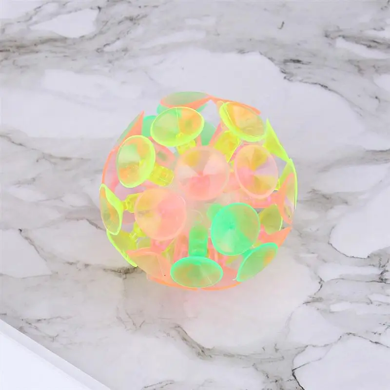 

7Pcs Ball Toy Glowing Creative Interactive Multicolored Party Toy Plaything Suction Toy Suction Cup Ball for Kids Girl