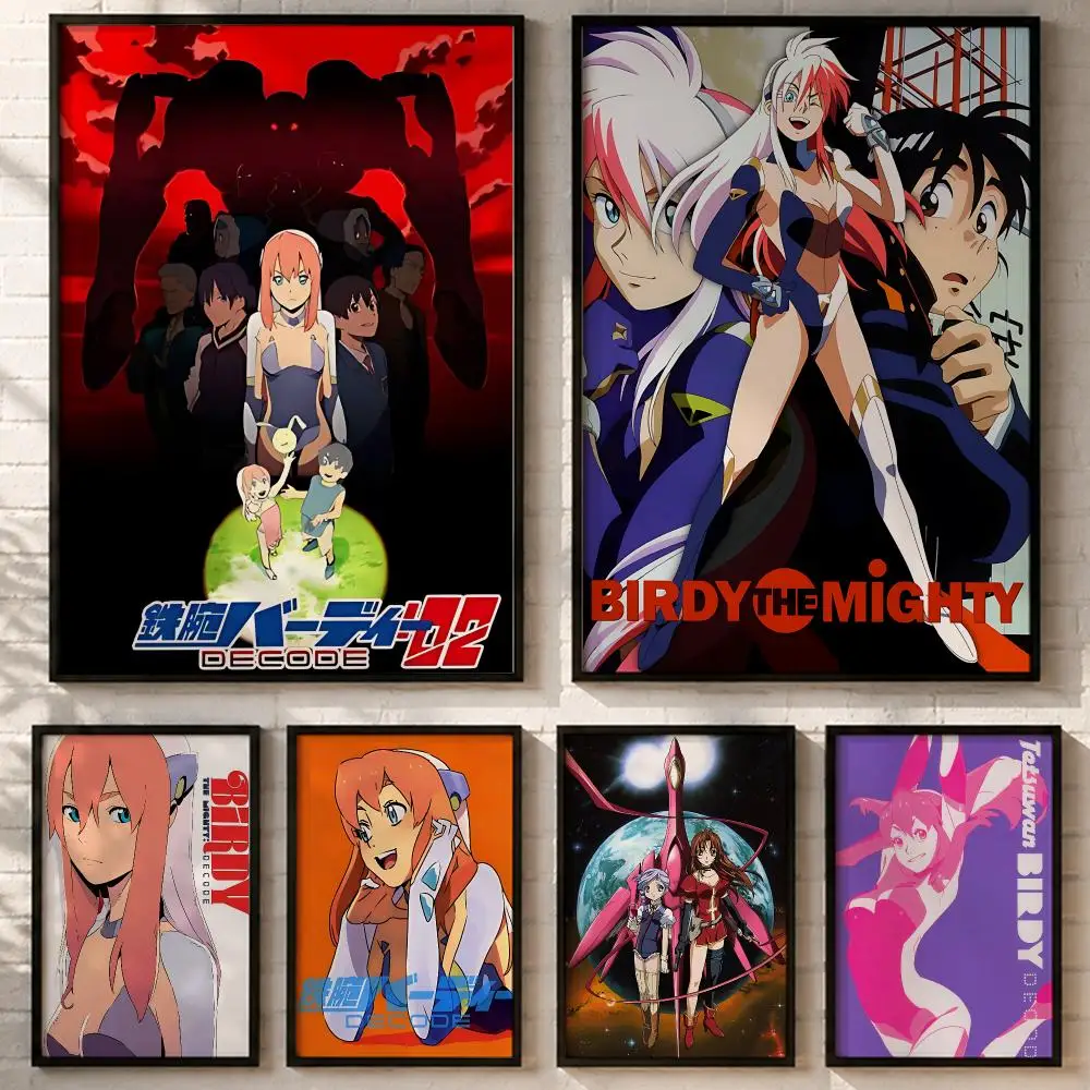 Anime Birdy the Mighty Poster HD poster wall art self-stick no-residue for home cafe office great gift