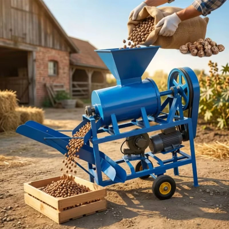 Fast Processing High Volume Output Commercial Grade Castor Bean Shelling Machine Sheller Peeling Machine