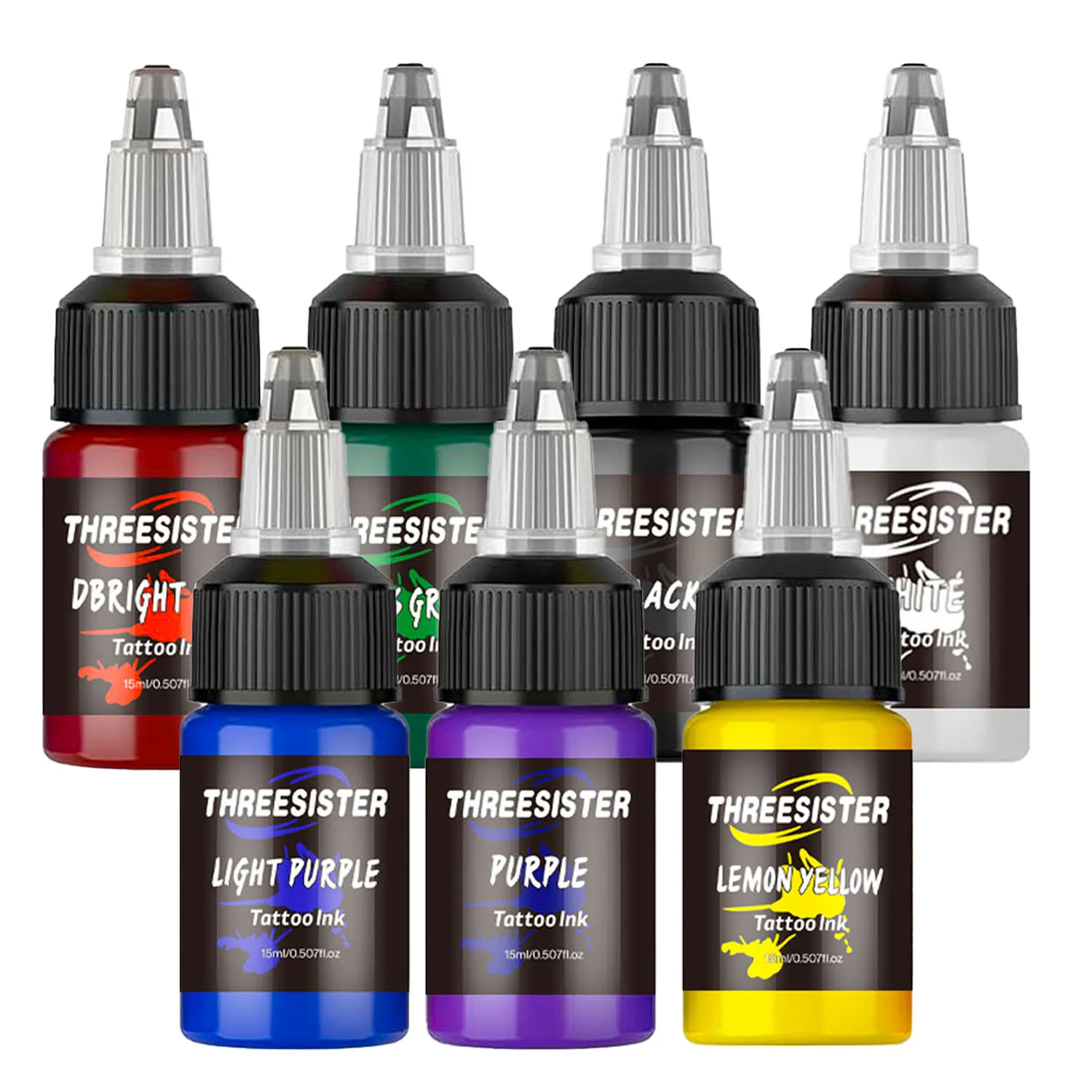 

7-color/texture ink set-Miniature knife paint and ultraviolet tattoo ink-Tattoo supplies-For professional body tattoos(15 ml)