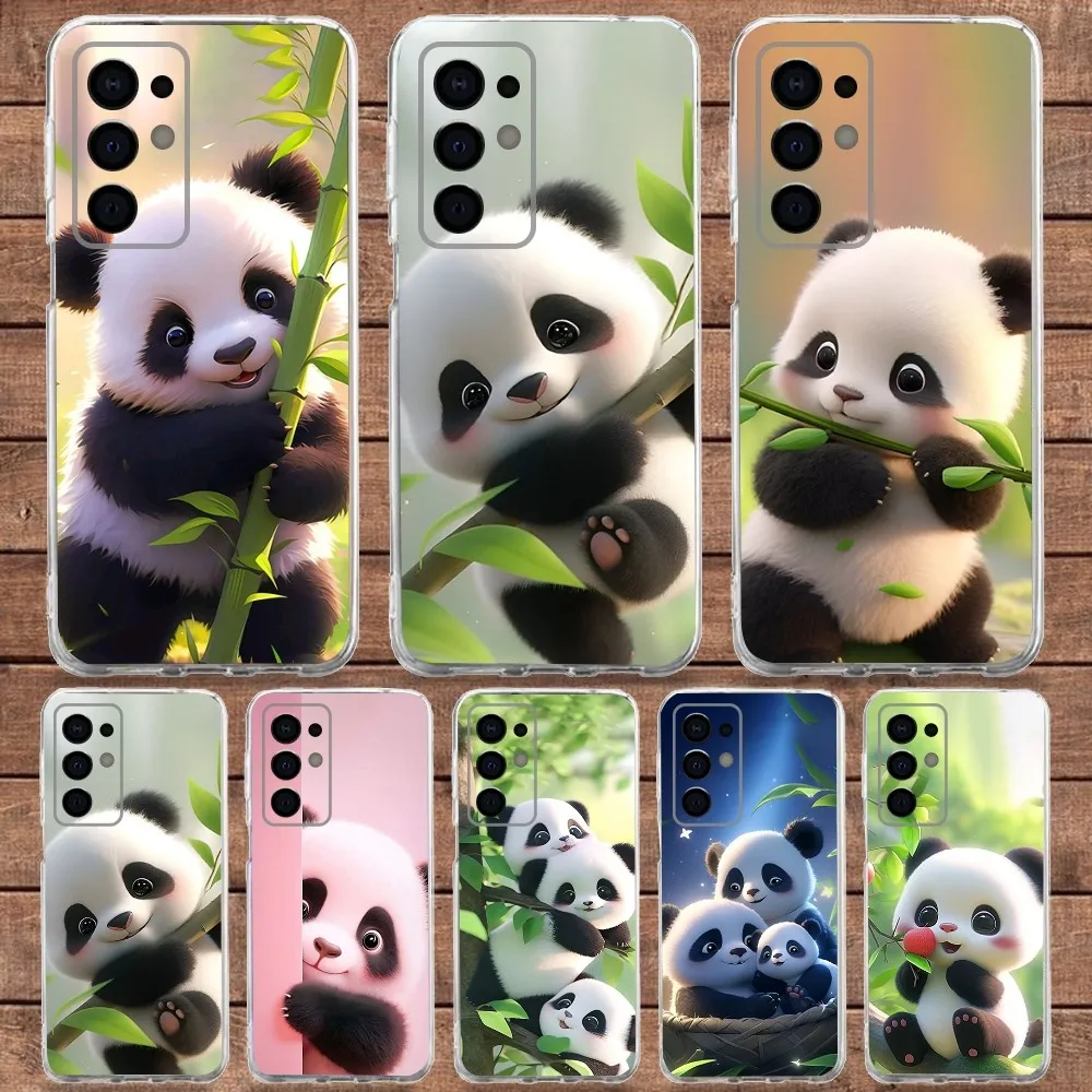 

Fubao Panda Cartoon Animal Phone Case For Samsung S30,S23,S21,S22,S20 Ultra,S20 FE lite,S10,S9,S8PIus Transparent Soft Cover