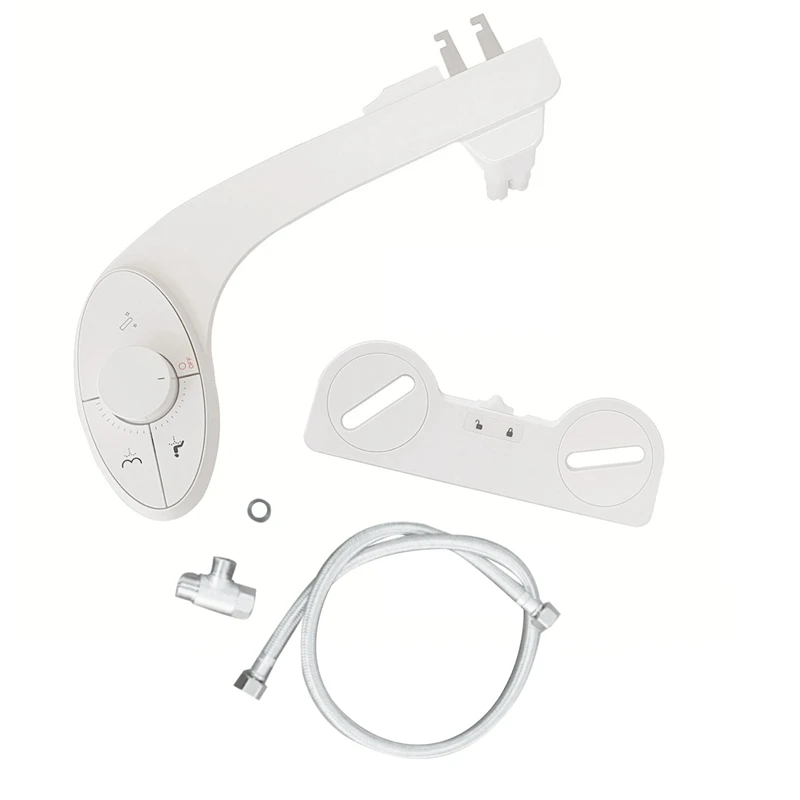 

Bidet Sprayer Attachment For Toilet Non-Electric Self-Cleaning Dual Retractable Nozzles Adjustable Water Pressure