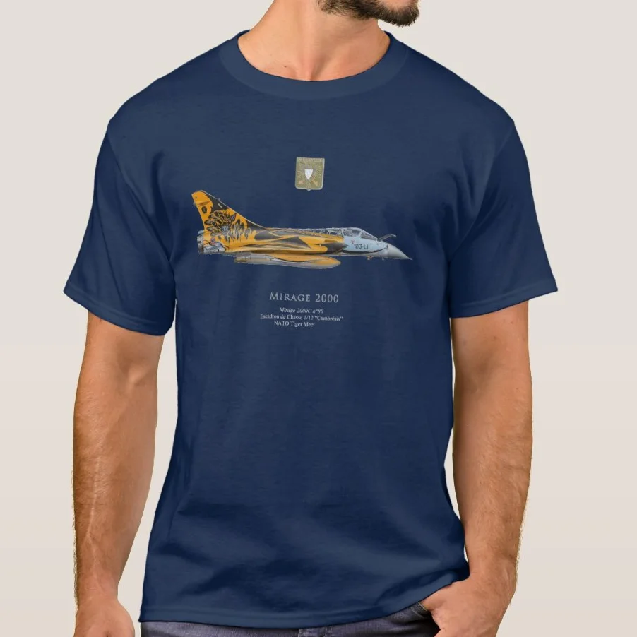 Nato Tiger Meet Dassault Mirage 2000 Fighter T Shirt. Short Sleeve 100% Cotton Casual T-shirts Loose Top Size S-3XL