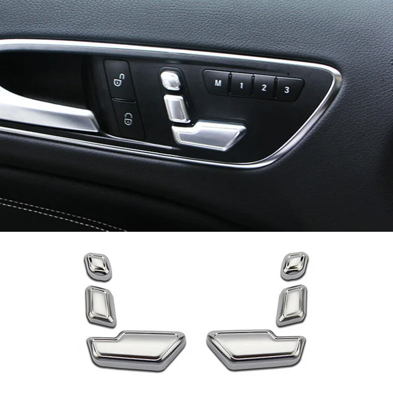 

For Mercedes-Benz C E GLK GL ML CLS Class Inner Car Seat Adjust Switch Button Cover Trim Car Interior Accessories