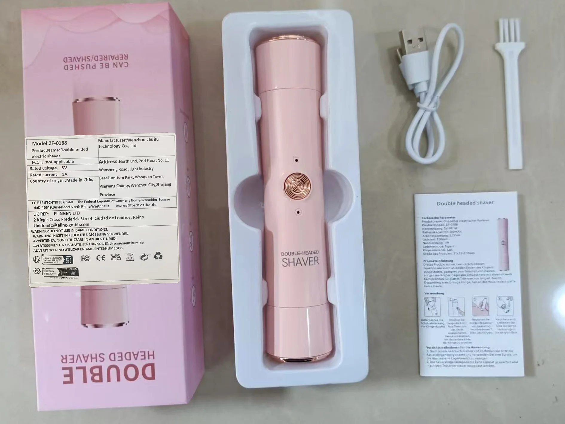 Upgraded Cordless Rechargeable Women's Bikini Trimmer & Shaver, for Body, Leg & Facial Shaving; Ideal for Holiday Gift-Giving - view 3