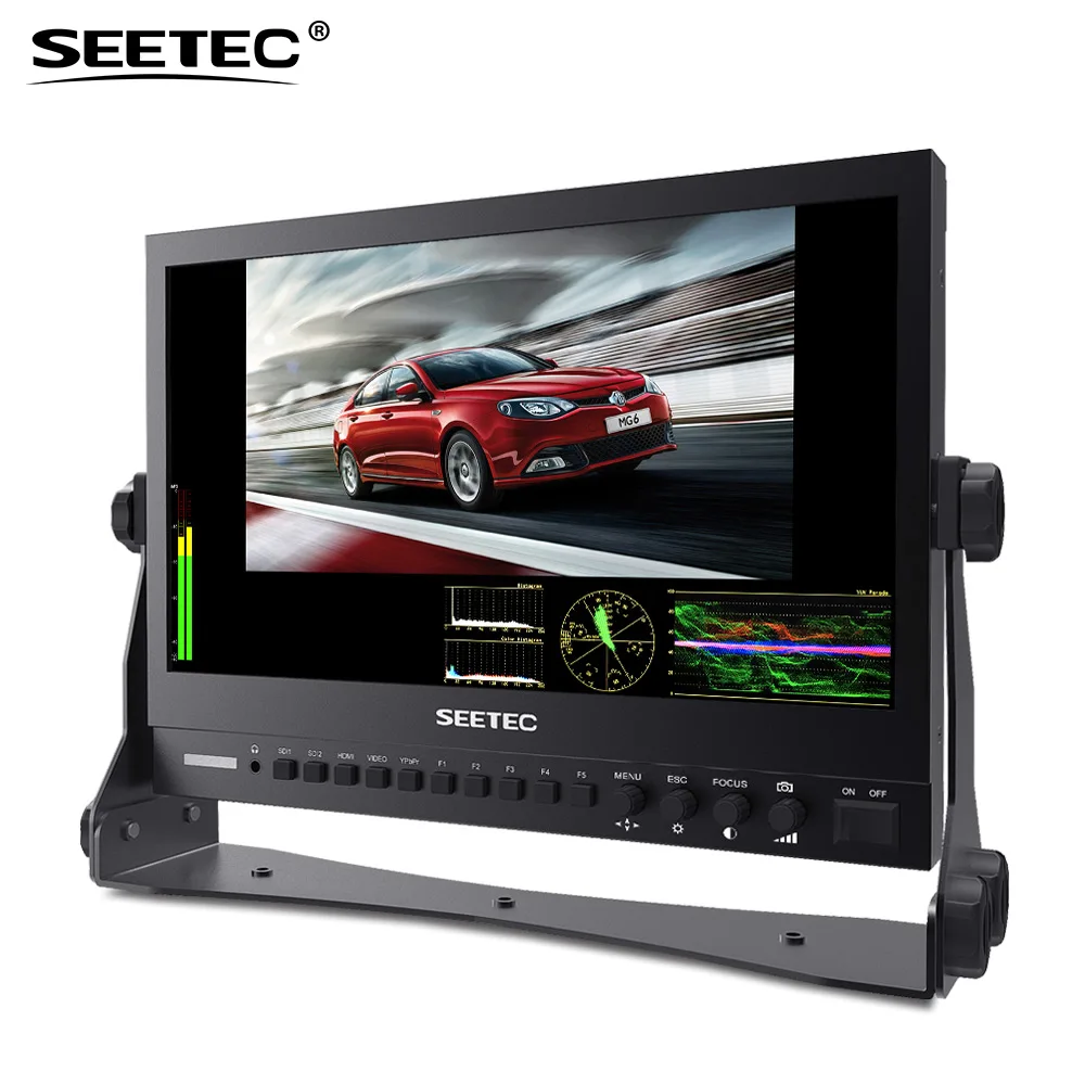 Seetec P133-9DSW 13.3 Inch IPS FHD 1920x1080 Broadcast Monitor with 3G-SDI/HDMI Waveform/Vector Professional Desktop LCD Monitor