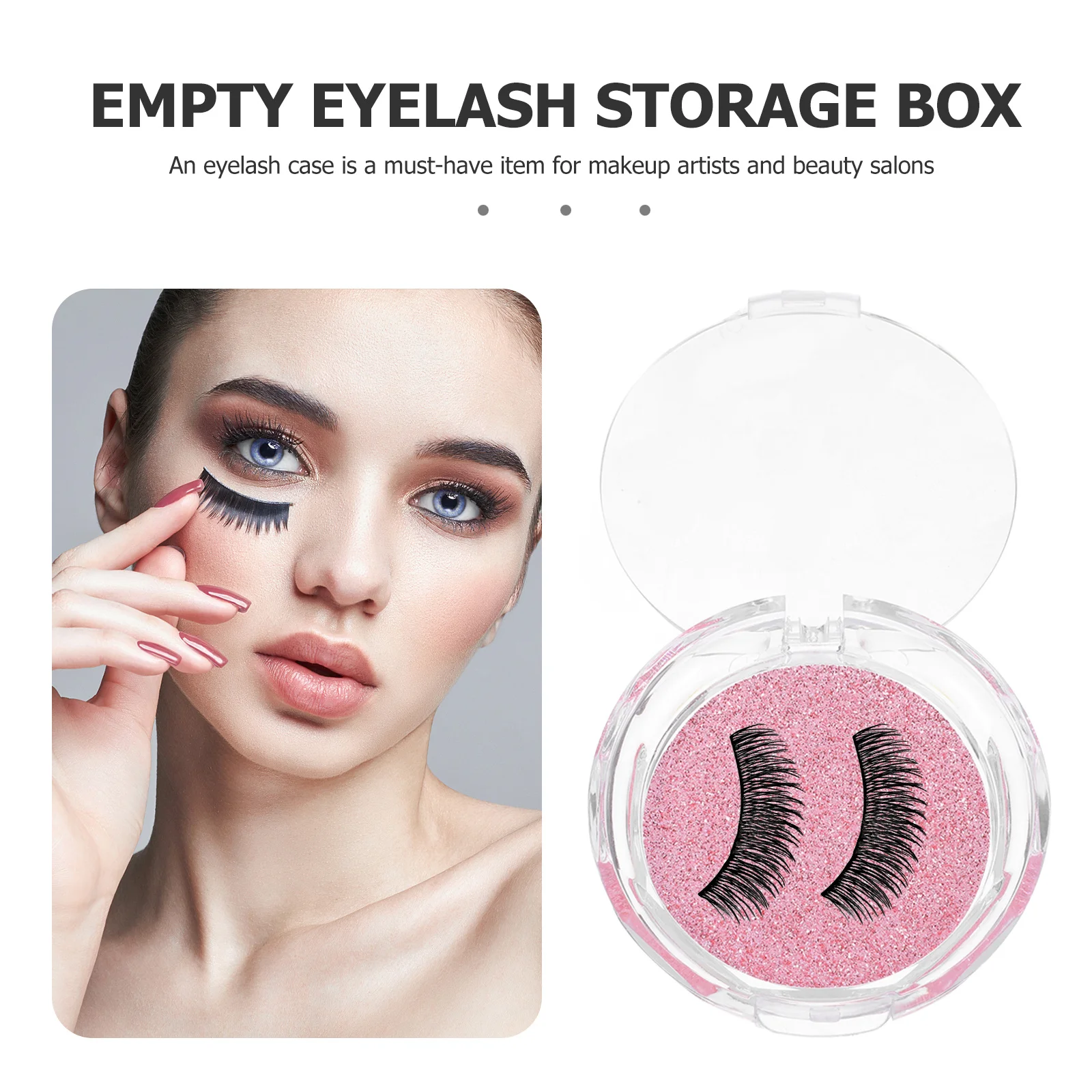 

3 Pcs Eyelash Organiser Storage Container False Eyelashes Fake Case Holder Packing Boxes