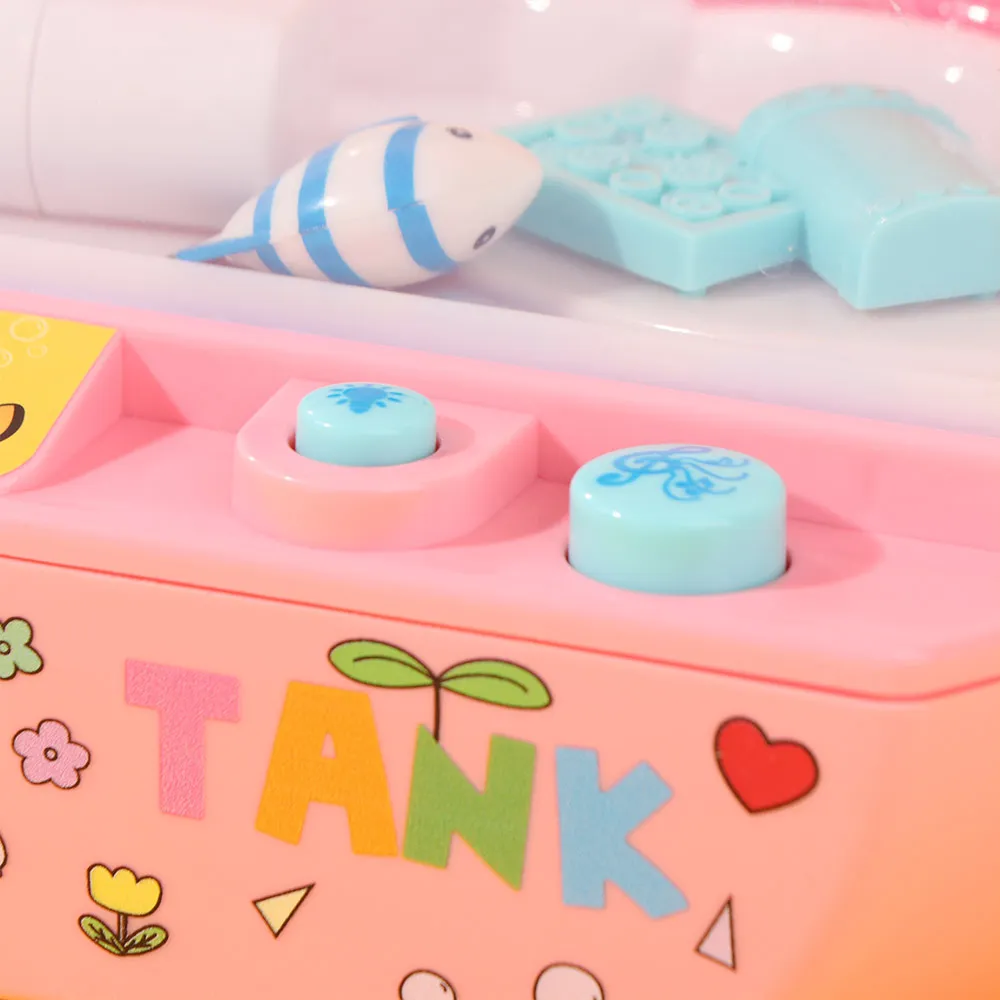 

Креативный искусственный аквариум с музыкой и светом, мини-имитация рыбьего пруда, забавный музыкальный интерактивный аквариум в мультяшном стиле