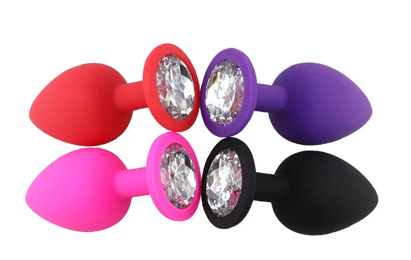 المكونات الشرج سيليكون مع قاعدة جوهرة المبتدئين للخبير 3 حجم بعقب المكونات G-نقطة تدليك العافية الجنسية الكبار متعة الجنس لعب