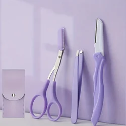 Eyebrow Trimming Knife Eyebrow Face Razor For Women Professional Eyebrow Scissors With Comb Brow Trimmer Scraper Accessories