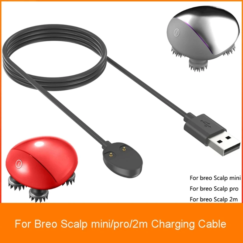 Portable Head-Power Supply Accessory Massager Charger Compatible for Breo Scalp Mini/Pro/2m Massage Charging Cable Cord