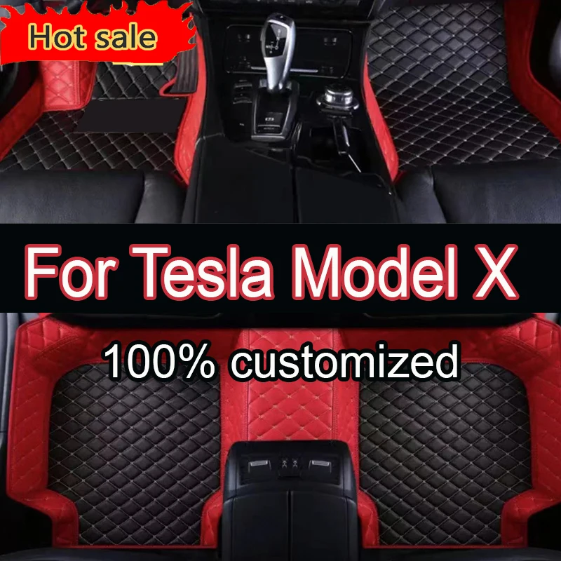 

Автомобильные коврики для Tesla Model X 2016 ~ 2022 6-местный комплект ковриков против грязи для Tesla Model X Accessoires 2022 Автомобильные аксессуары