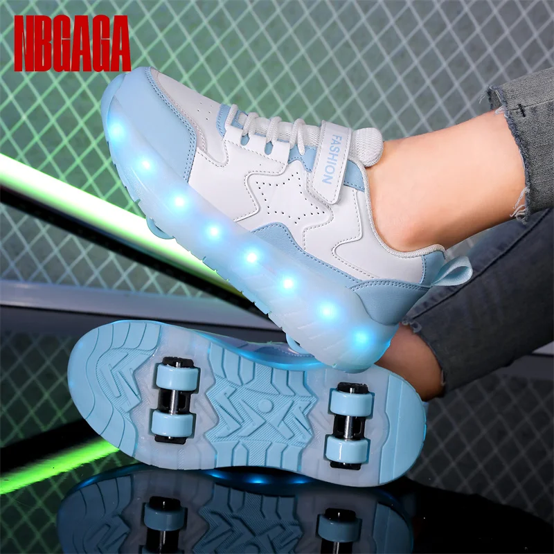 

Регулируемые роликовые коньки для девочек со светодиодами, 4 колеса, уличные ролики, подходят для начинающих, светящиеся кеды для детей