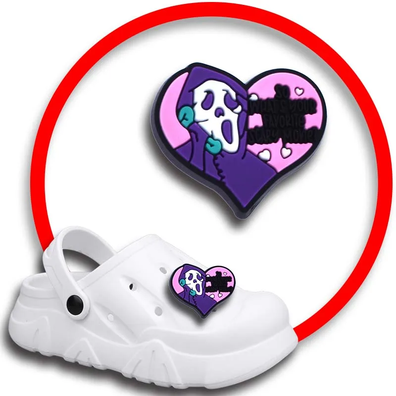 Heart Shoe Charms for Crocs Sandals Women Clogs Pins Shoe Decorations Accessory Men Badges Boys Girls Kids Shoes Accessories