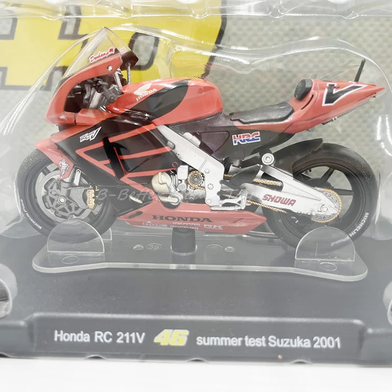 1:18 Diecast Motorcycle Model Toy RC 211V Summer Test 2001 Replica For Collection