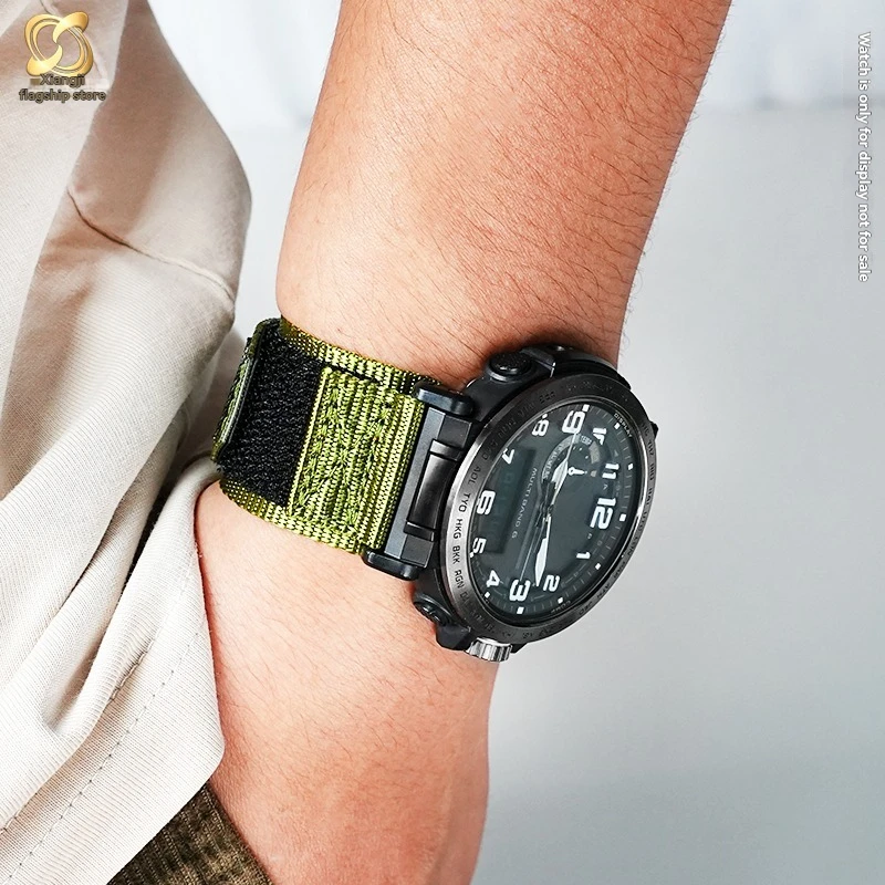 

Canvas strap 24mm For Casio PRW-6600 PRG-600/600Y PRG-650/650Y Wachband PRW-6600 GA2000 men's Sport nylon Waterproof Bracelet