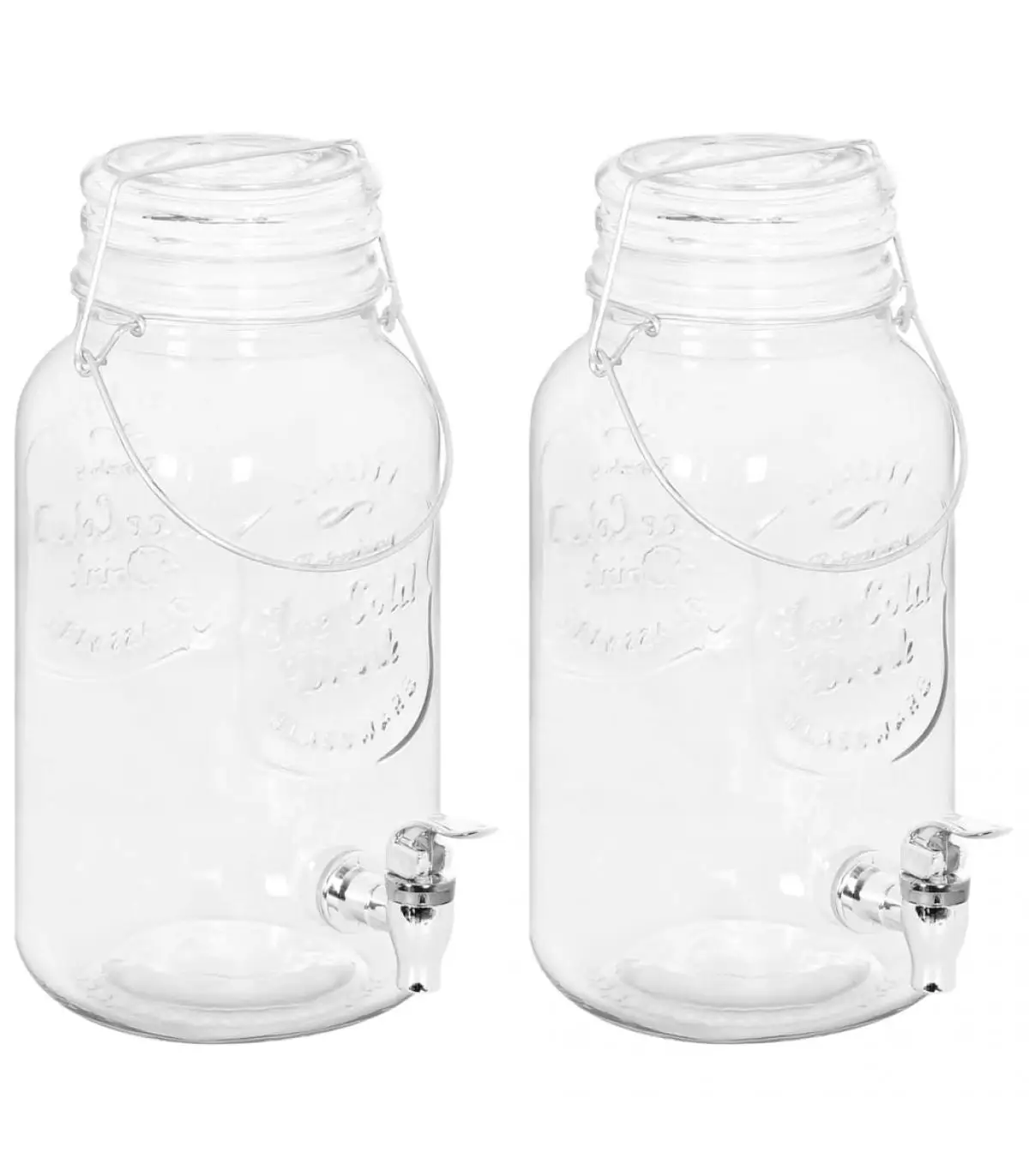 Beverage dispensers beverage dispensers 2 PCs glass 3800 ml