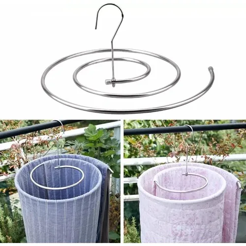 Cimrikese Drying Rack Spiral Clothes Bed Sheets Blanket Balcony Hanger