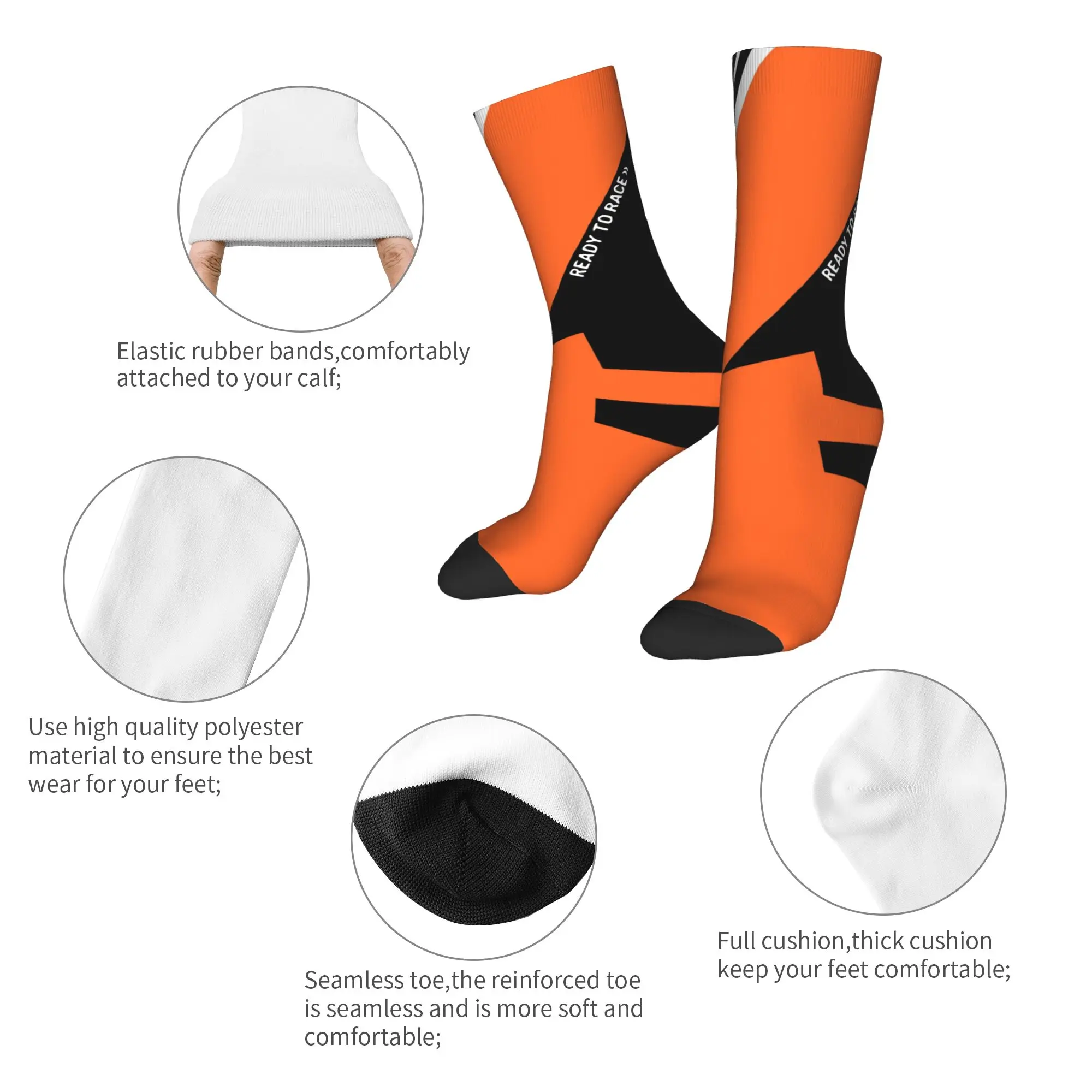 مخصص الجدة الرجال على استعداد للسباق إندورو الصليب موتوكروس موتور فستان الجوارب للجنسين مريحة الدافئة ثلاثية الأبعاد الطباعة الساخن طاقم الجوارب