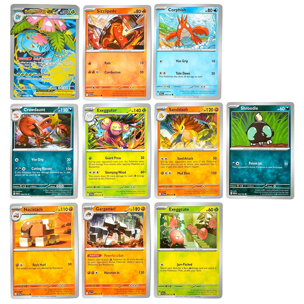 360Pcs English Pokémon TCG: Mega Evolution Phantasmal Flames Booster Box Pokemon trade card 36 Pack Box gift