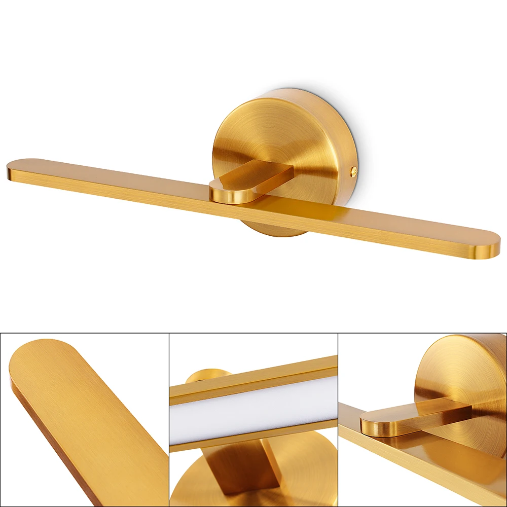 Mantolite Aluminium Modern Design LED Bathroom Vanity Wall Light 12W Home Decor Mirror Wall Lamp Indoor Wall Mount Light Fixture