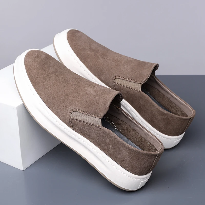 

Suede Flat Loafers Men Daily Youth Fashion Comfortable Casual Men Shoes