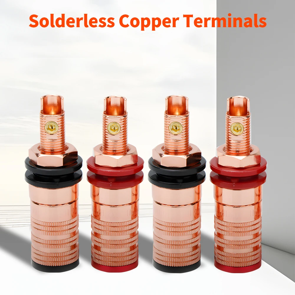 

High End Performance Binding Posts Speaker Terminal Banana Plug Socket Output Connector for DIY HiFi Audio 858LU-R