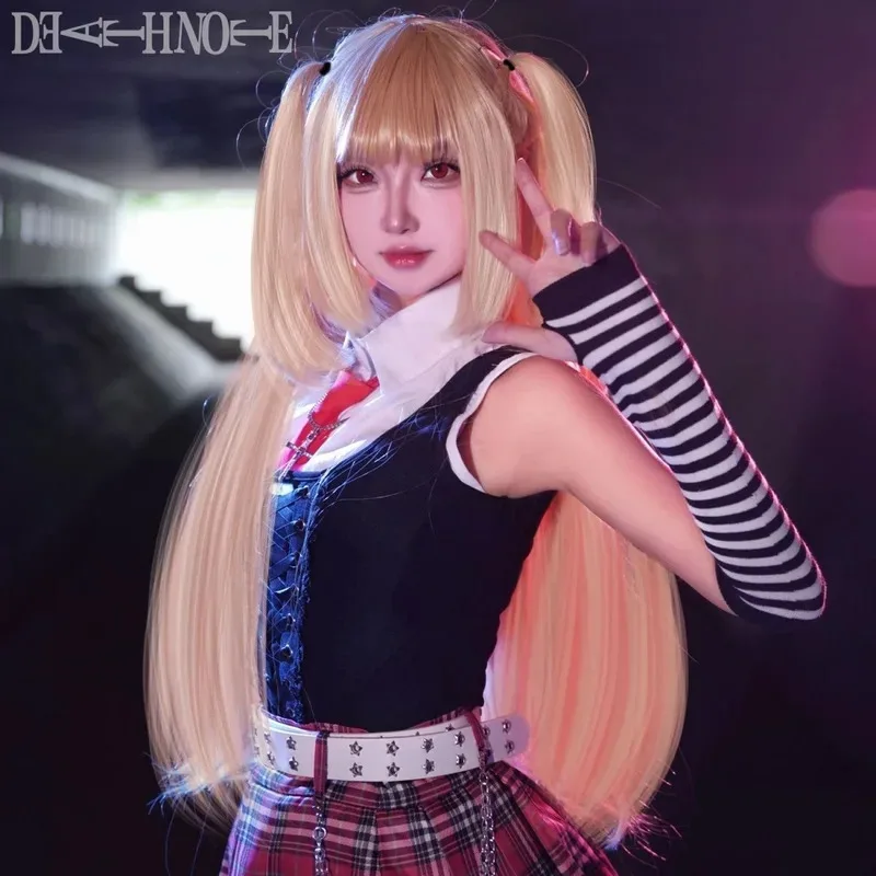 Миса Амане Косплей Дебютное Повседневное Сексуальное Платье Парик Косплей Костюм Субкультура Ожерелье Y2k GothLoli Униформа Хэллоуин Карнавальный Костюм