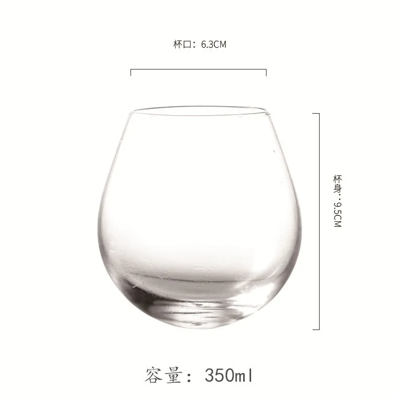 Ins Net Red Restaurant Tumbler Cocktail Glass Chic Drink Cup Nordic Glass Personality Glass Egg Shaped Shake Cup Juice Cup