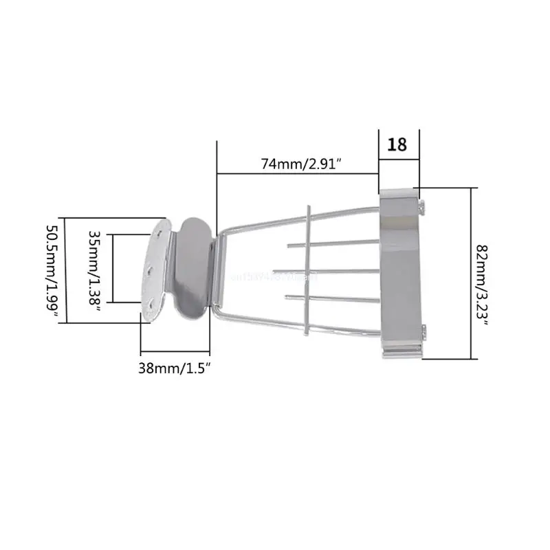 4 Strings Tailpiece Trapeze for Electric Guitar Tail Archtop Tailpiece Bridge Replacement Parts Bass Tailpiece Bridge